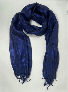 Best Blues with Shimmering Accents -Thin & Lightweight Fashion Scarf