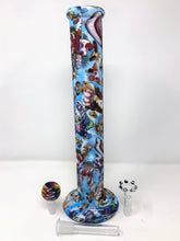 14" Thick Silicone Straight Bong/Pipe with Ice Catcher & 2 - 14mm Male Slide Herb Bowls