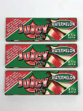 Watermelon JUICY JAY'S - 1 1/4 Cigarette Rolling Papers - 3 Packs