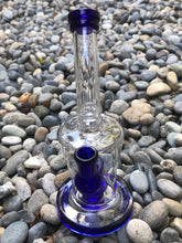 9" Thick Glass Shower Percolator Rig with 2 - 14mm Male Slide Bowls