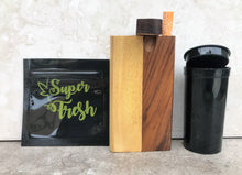 4" Swivel Top Wood Dugout with One Hitter, Pop Top Container & Smell Proof Bag