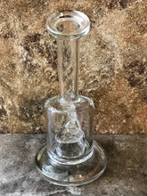 7" Thick Glass Rig Dome Percolator with 2 - 14mm Male Herb Bowls - All Clear