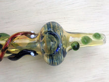 Unique! 7.5" Hand Blown, Thick Glass Tobacco Steam Roller Pipe with Zipper Padded Case
