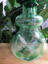 11" Best, Soft Glass Water Bong with Slide in Stem, 14mm Male Bowl & Mini Grinder - Rainforest