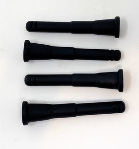 4" Food Grade Silicone Downstem 18mm Male to 14mm Female (4 Pack) Black