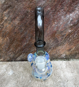 7" Thick Fumed Glass Bubbler w/Implosion - Party Time