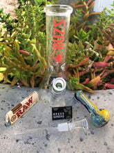 8" Glass Beaker Best Water Bong 3" Glass Hand Pipe Raw Rolling Papers Screens