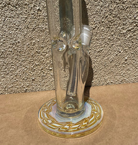 Best Thick Heavy 16" Straight Bong Fumed Glass Collectible Design & Diamond Shape Bowl