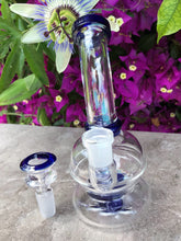 Best Thick Glass 6" Shower Perc Water Rig 14mm Slide Bowl - Blu Crystal