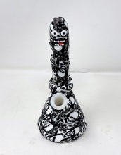 Skull Design Thick Detachable Unbreakable Bong Honey Straw +14mm Silicone Bowl