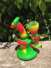 5" Silicone Detachable & Unbreakable Rig with Shower Perc, Silicone Bowl & Glass Screen