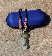 3" Glass Hand Pipe Hemp Lanyard/Necklace w/Zipper Padded Hard Case for People on the Go!