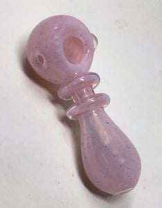 Pretty in Pink Thick Glass 4.5" Hand Spoon Pipe Bowl