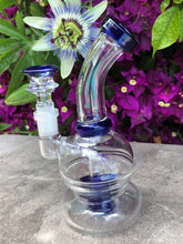 Best Thick Glass 6" Shower Perc Water Rig 14mm Slide Bowl - Blu Crystal