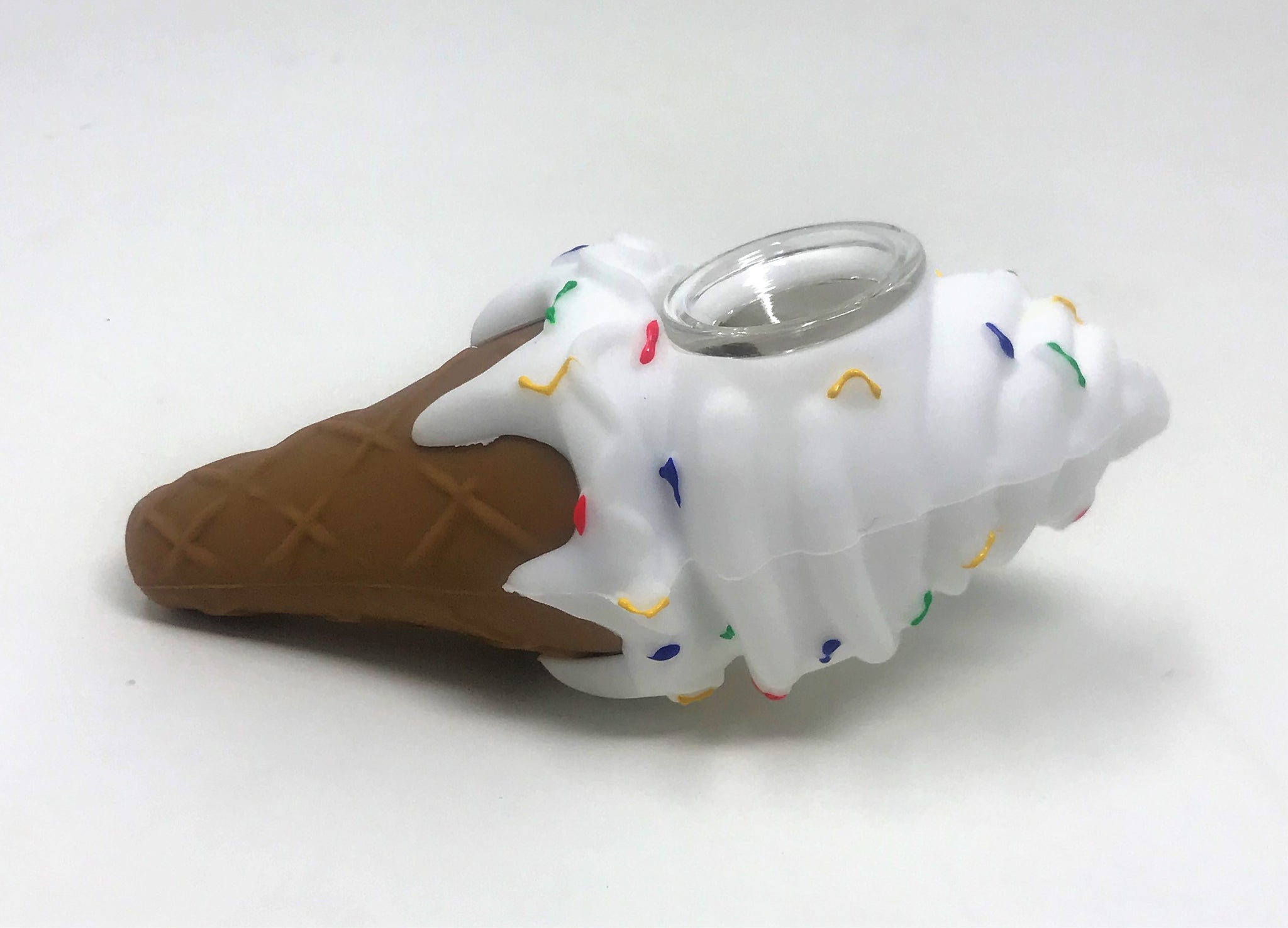 5 Ice Cream Cone Silicone Hand PipeDiff Colors-1,3 or 6 Pc — MJ Wholesale