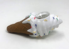 Collectible Silicone Detachable Unbreakable Ice Cream Cone 4.5" Hand Pipe Bowl