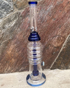 16.5" Straight Thick Glass Rig w/Glass Implosion 2 - 18mm Bowls