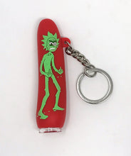 Best! 3" Silicone Chillum One Hitter with Rick & Morty Design Key Chain