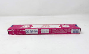 Satya Nag Champa Hand Rolled Rose Incense - 1 Box of 12 Sticks, 15g