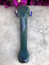6" Blue Sherlock Handmade Glass Tobacco Hand Spoon Pipe - 3 notches