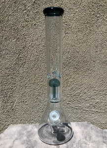 16" Thick Glass Beaker Bong w/8 Arm Tree Perc, Ice Catcher & 2-14mm Slide Bowls - Penthouse