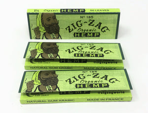 Zig Zag 1 1/4 Size Organic Hemp Rolling Papers - 3 Packs(150 Leaves)