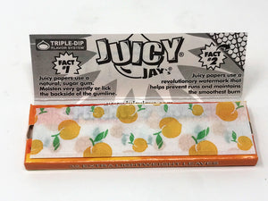 Peaches & Cream JUICY JAY'S - 1 1/4" Cigarette Rolling Papers - 3 Packs