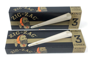 Zig Zag King Size Paper Cones (2 Packs = 6 Cones)