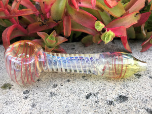 4.5" Swirl Fumed Glass Handmade Best Hand Pipe w/ Zipper Padded Hard Case - Volo Smoke and Vape