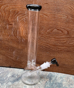 Best 12" Thick Glass Beaker Bong 14mm Male Bowl with Star Screen Built in