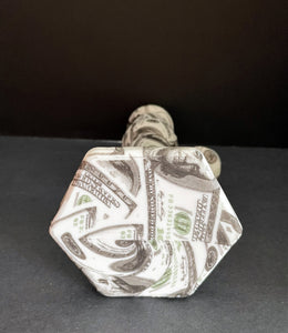 Paper Money Graphic Design 8.5" Thick Silicone Detachable Unbreakable Bong