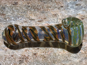 Thick Glass 3.5" Handmade Fumed Glass Spoon Hand Pipe