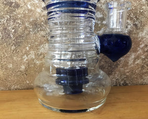 Best 8" Glass Shower Perc Water Rig Bong 2 -14mm Male Slide Bowls - After Dark