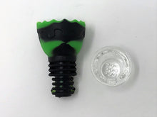 Unbreakable Silicone Detachable 5.6" Beaker Bong Silicone w/Glass Screened Bowl