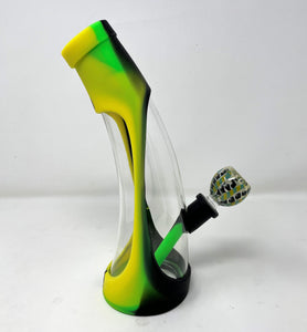 Silicone & Glass 9" Horn Water Bong