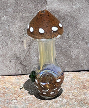 Collectible 4.5" Fumed Glass Handmade Mushroom Hand Pipe - Latte