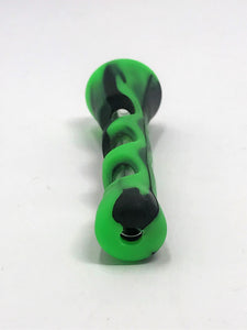 Thick Silicone & Glass Tube Chillum One Hitter 3.25" Hand Pipe