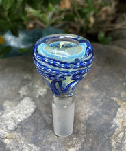 8" Thick Glass Beaker Rig w/Shower Perc - Blue Donut-in-the-Hole