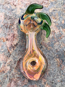 Best 5" Thick Fumed Glass Handmade Collectible Spoon Pipe w/Hole-in-One Handle