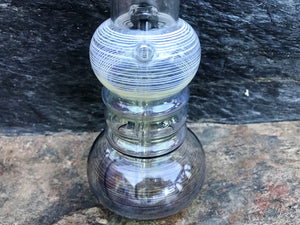 10" Best Seller! Glass Water Bong w/Downstem and Attached 14mm Bowl - Cream & Glass