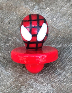 100% Super Thick 14mm Male Quartz Banger with Decorative Spiderman Carb Cap