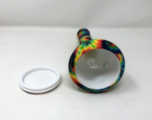 Tie Dye Design Silicone Detachable 8.5" Beaker Bong 14mm Slide Bowl