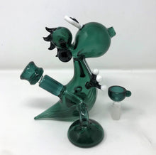 6" Collectible Handmade Thick Green Glass Rig Yoshi Character includes 14mm Slide Bowl