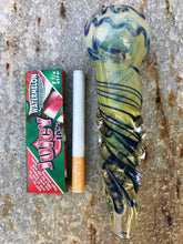 THICK Glass Tobacco Hand Pipe 6" w/Swirl glass handle + FREE Juicy Jay - Volo Smoke and Vape